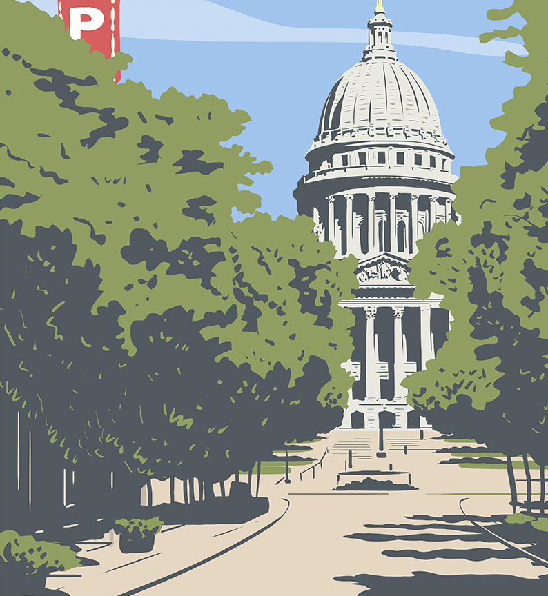 Madison Capitol State Street Print