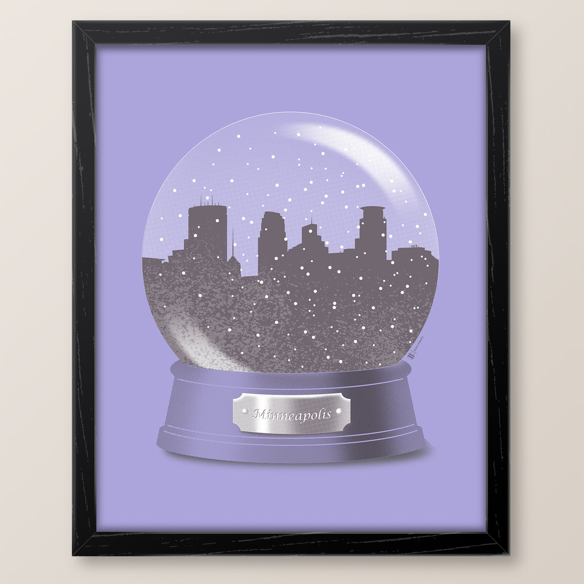 Minneapolis Snow Globe Print