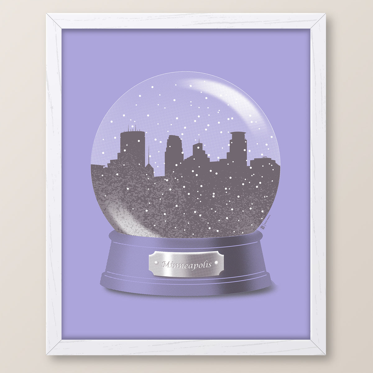 Minneapolis Snow Globe Print