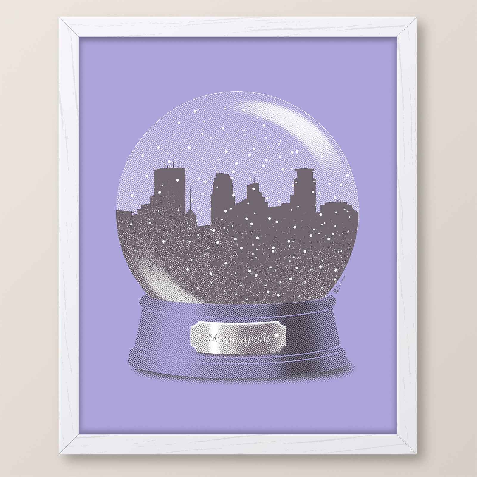 Minneapolis Snow Globe Print