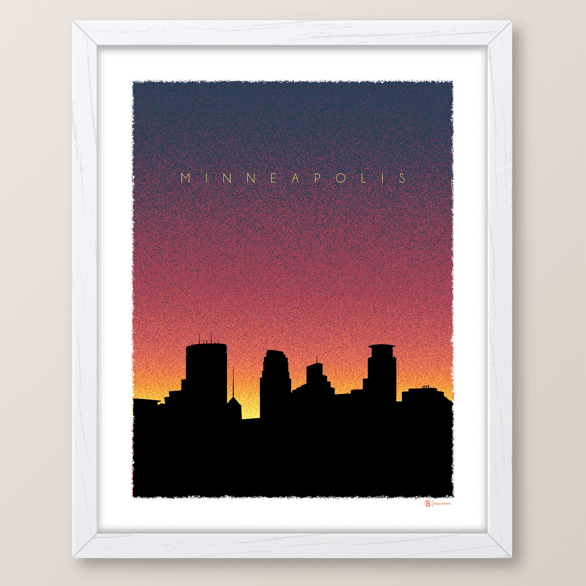 24-25 PICTURE EXA PNT, XS サイズ Minneapolis Skyline Dusk Minnesota Art Print - Bozz Prints