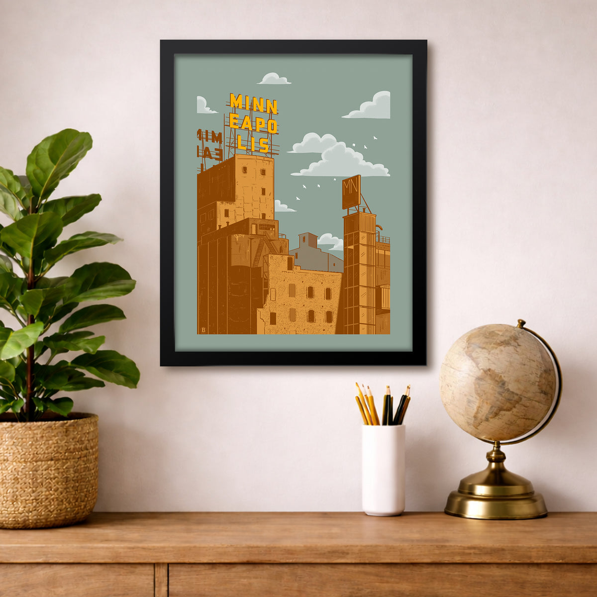 Minneapolis Gold Medal Sign Print