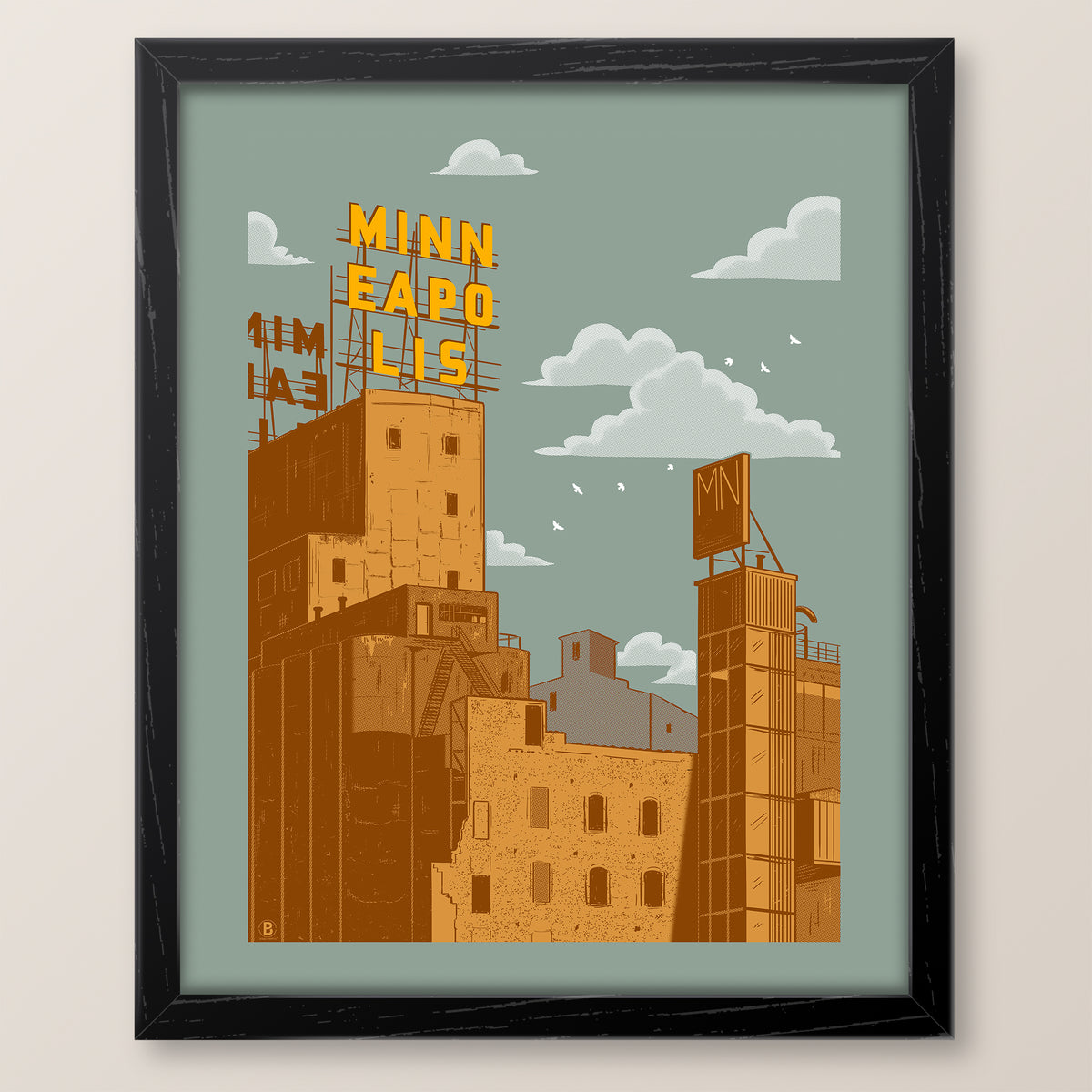 Minneapolis Gold Medal Sign Print