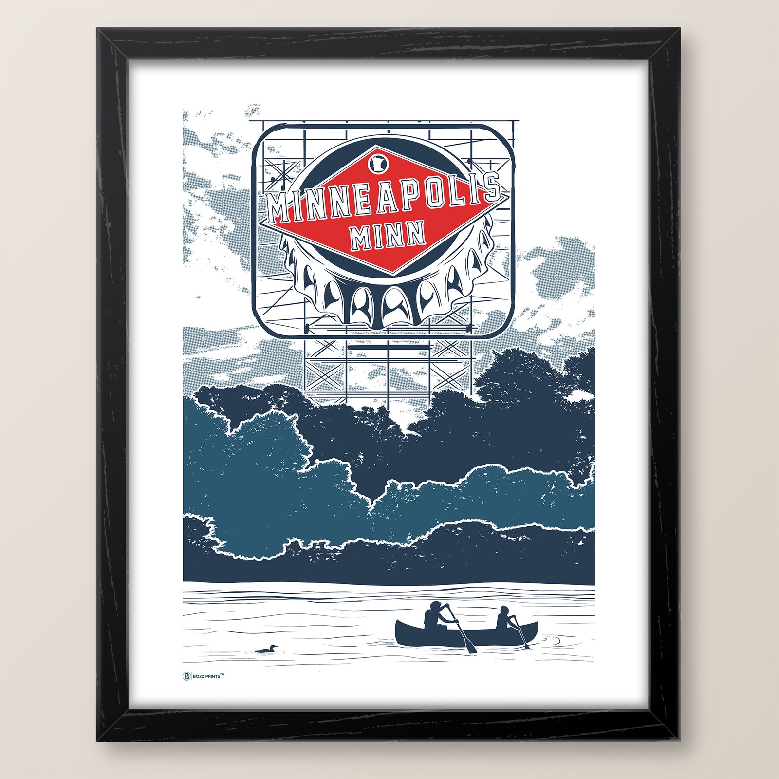 Minneapolis Grain Sign Print