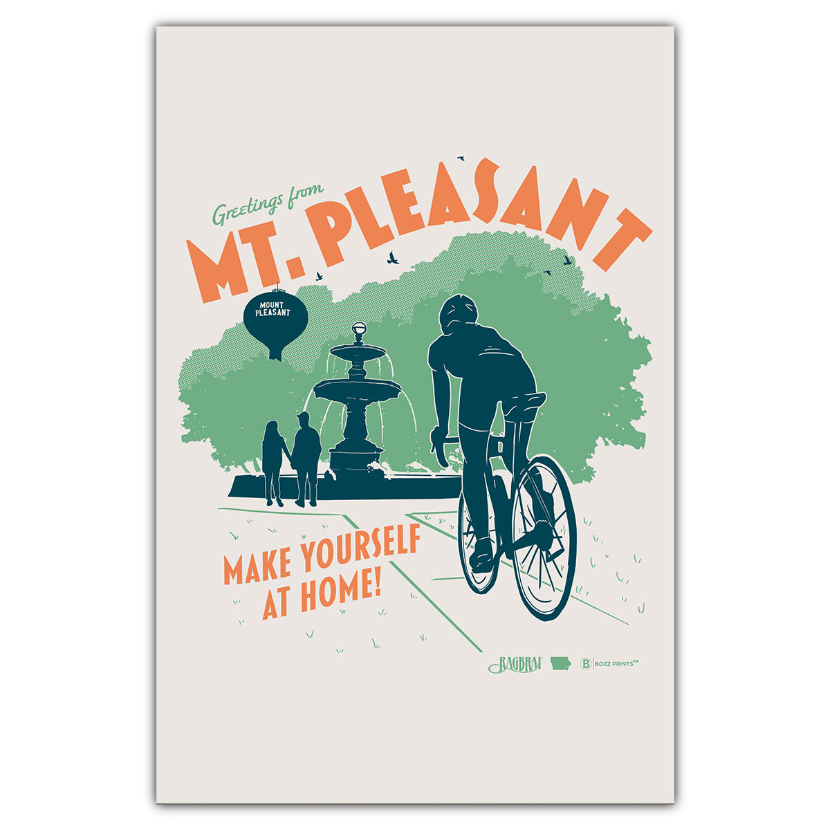 Mt. Pleasant RAGBRAI LI Postcard