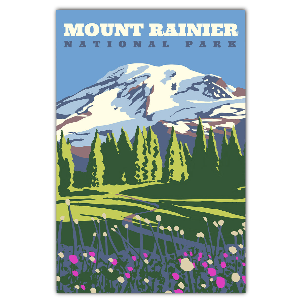 Mount Rainier National Park Skyline Trail Postcard