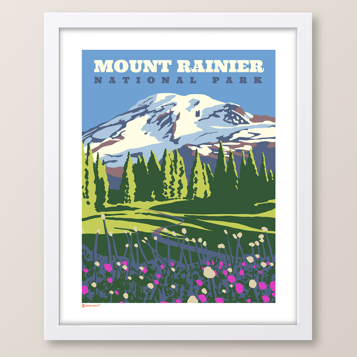 Mount Rainier National Park Skyline Trail Print