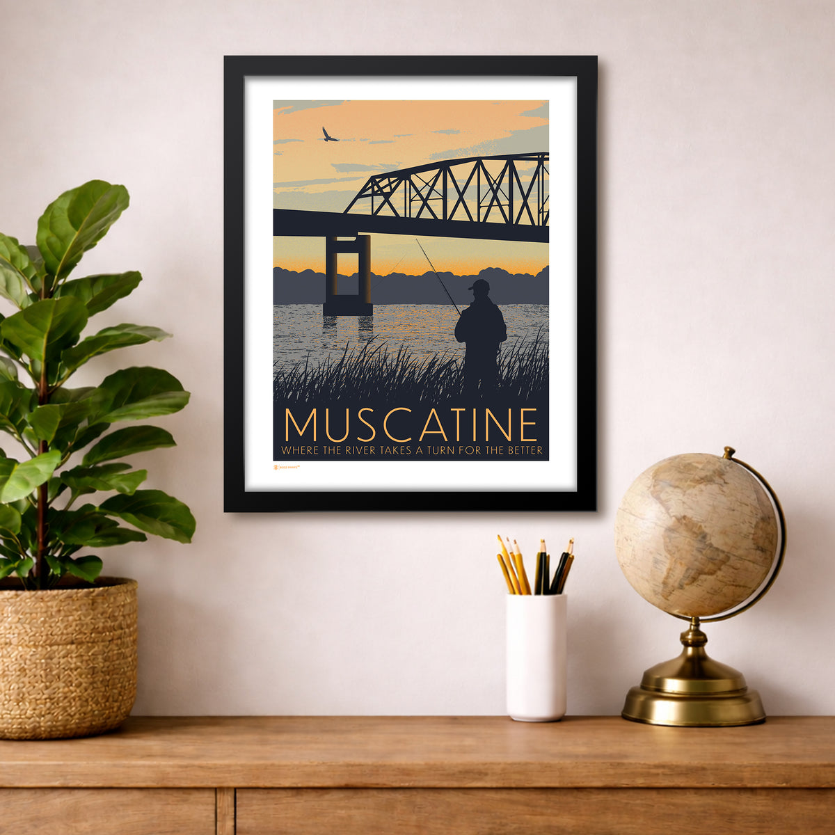 Muscatine River Print