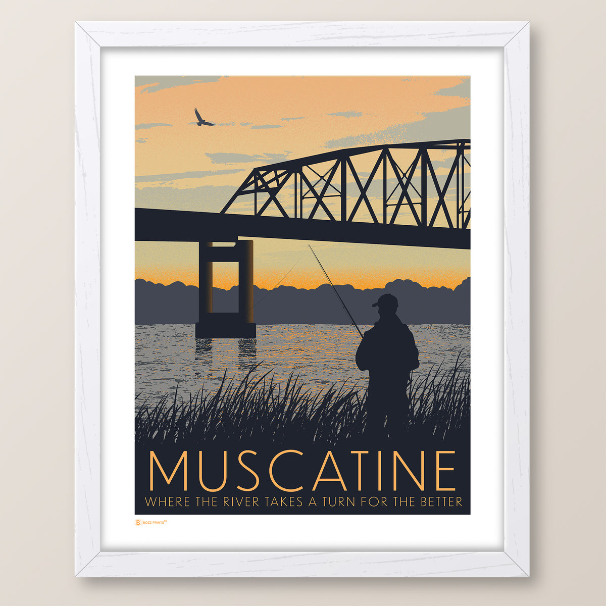 Muscatine River Print
