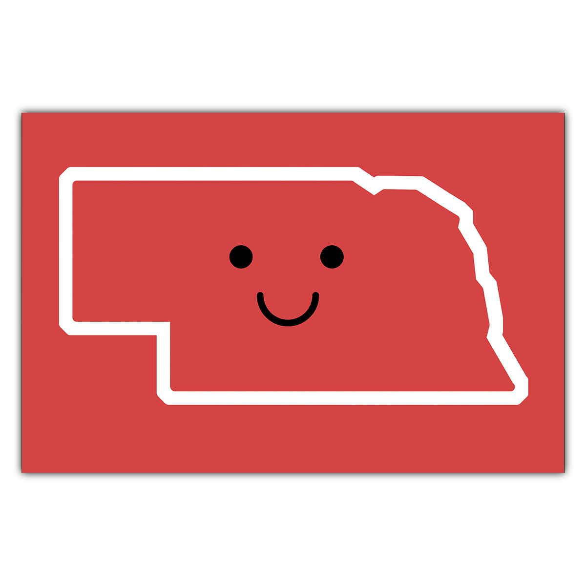 Smiley Face Nebraska Postcard