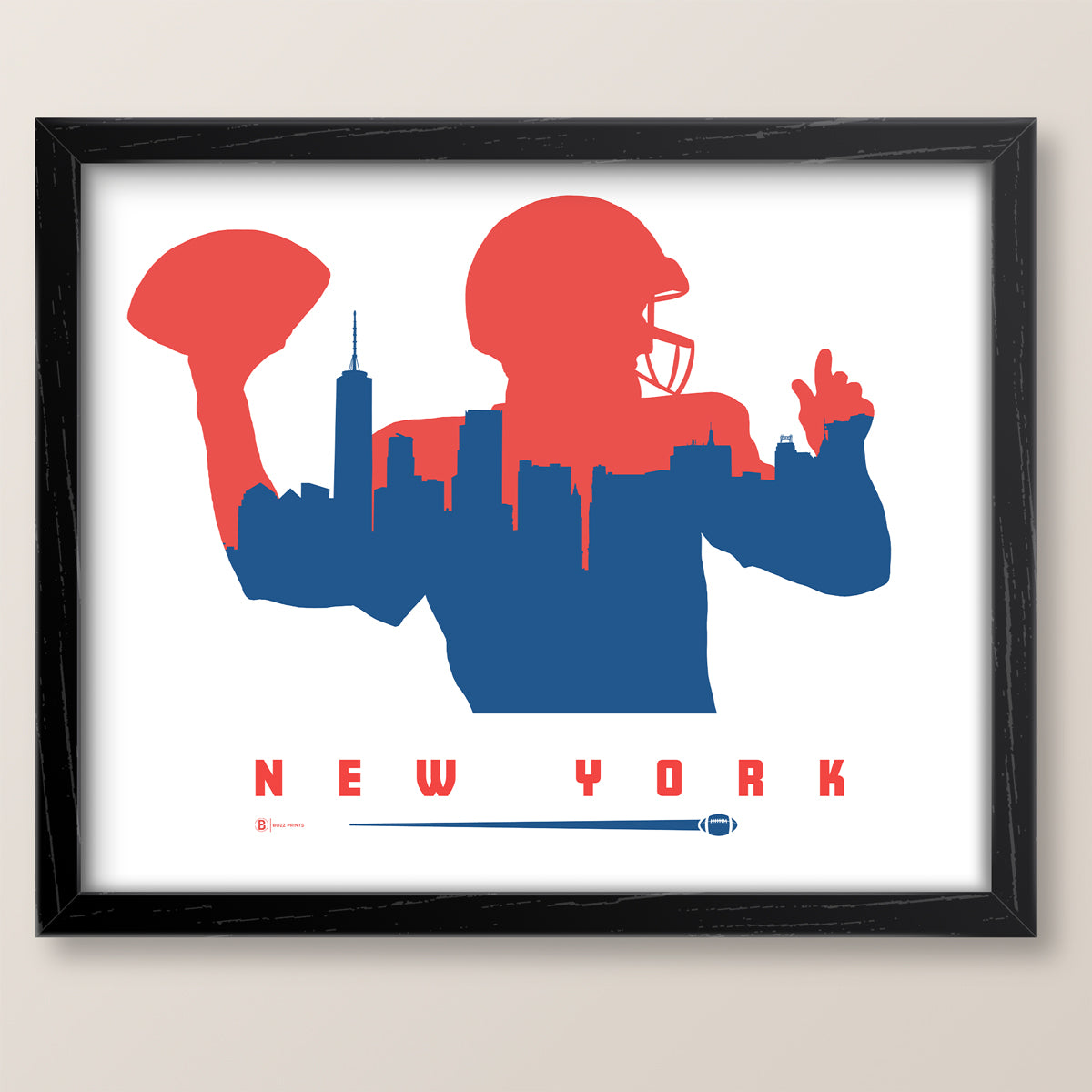 New York Football Quarterback Print