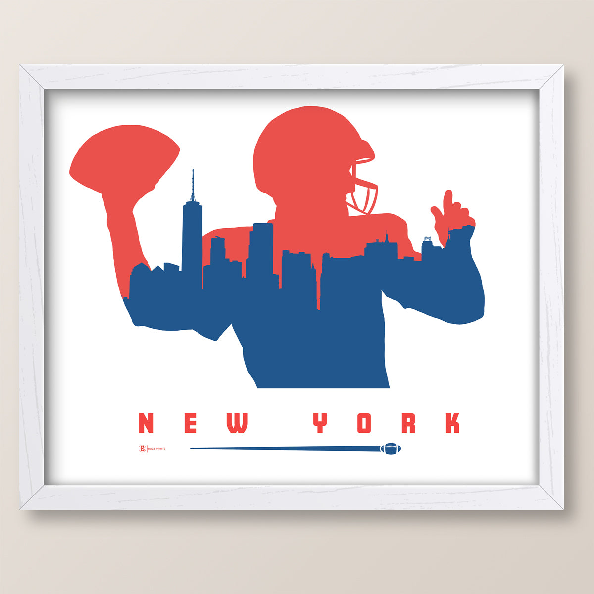 New York Football Quarterback Print