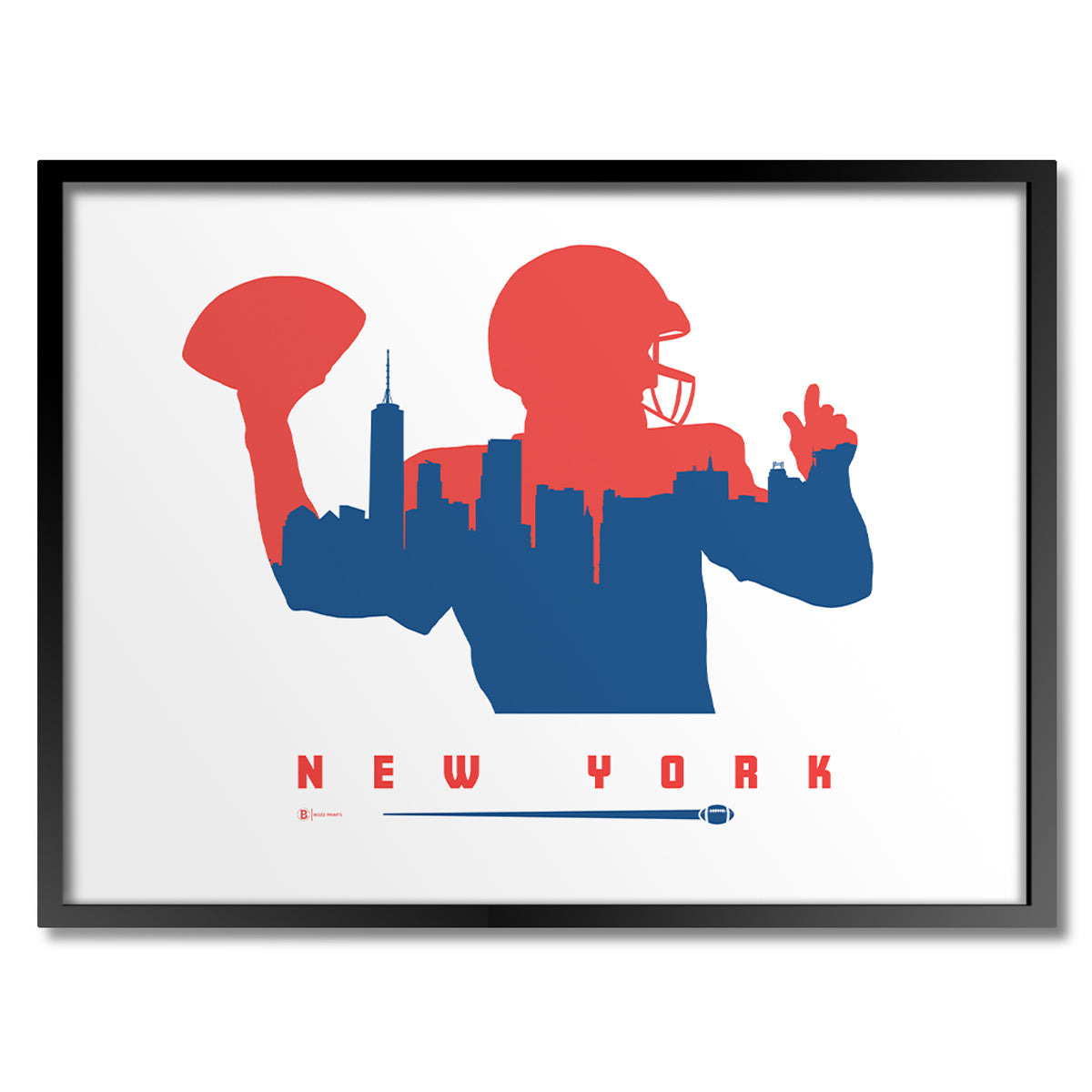 New York Football Quarterback Print