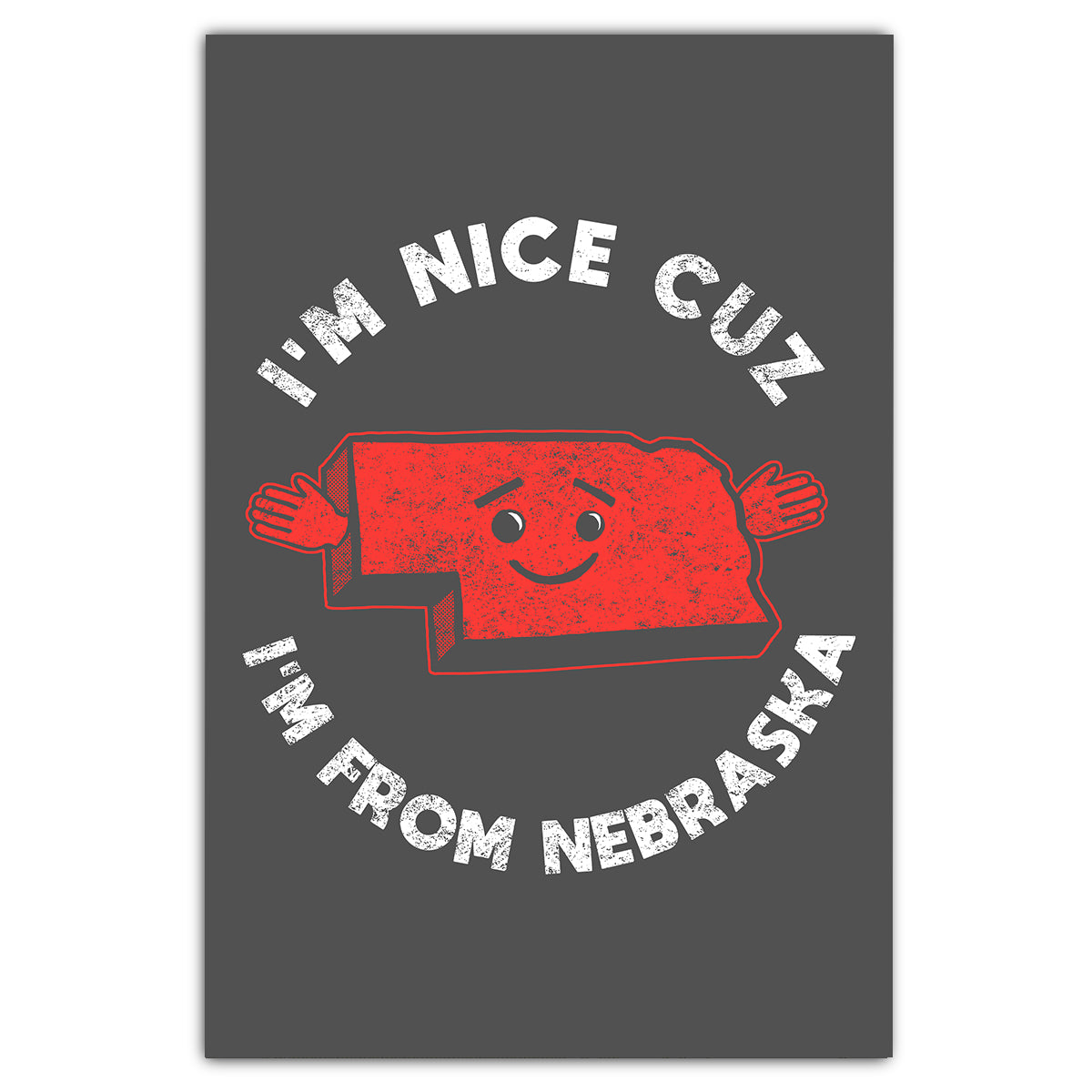 I'm Nice Cuz I'm From Nebraska Postcard