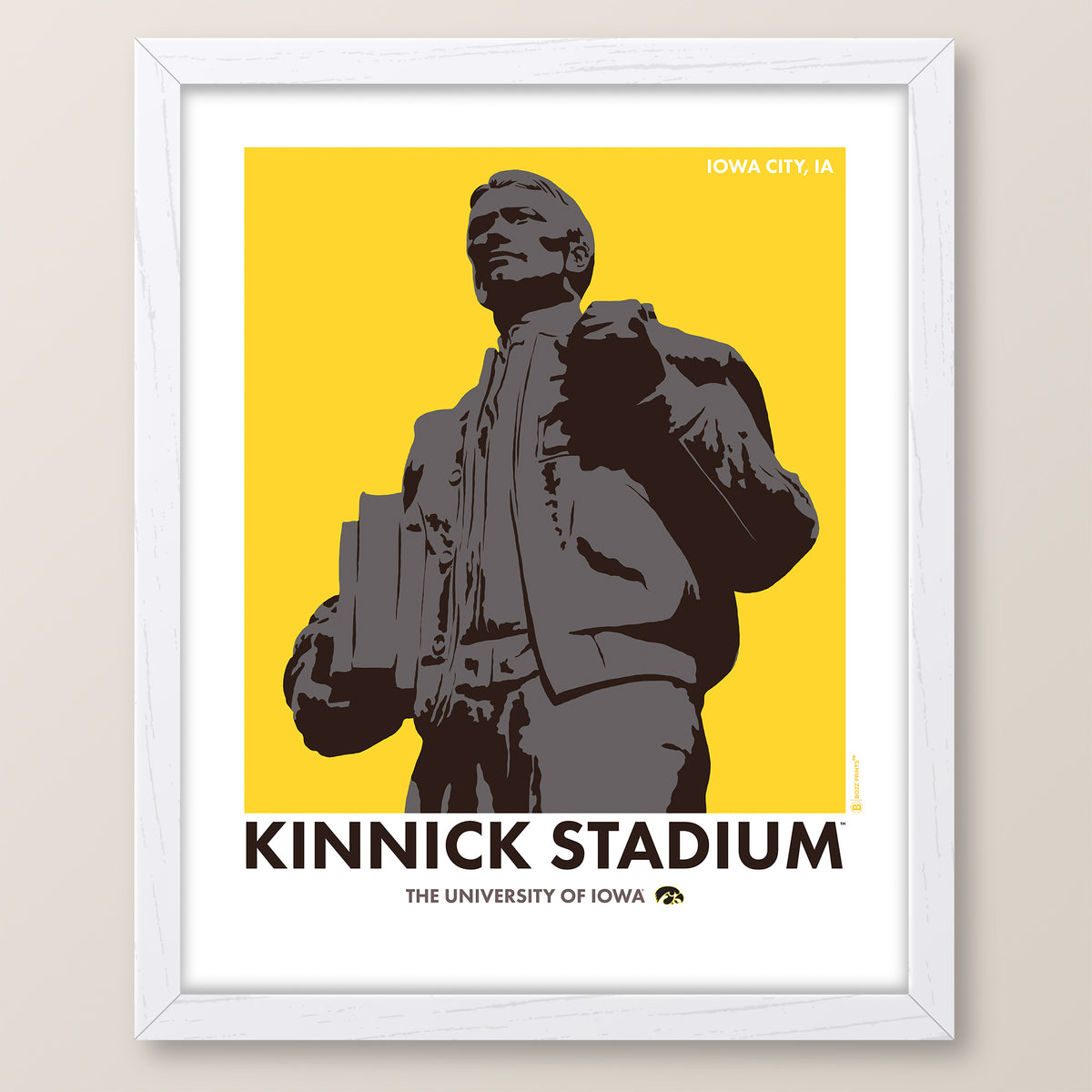University of Iowa Kinnick Stadium Statue Print
