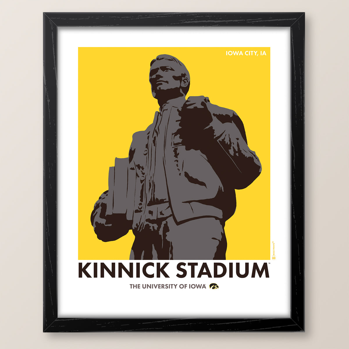 University of Iowa Kinnick Stadium Statue Print