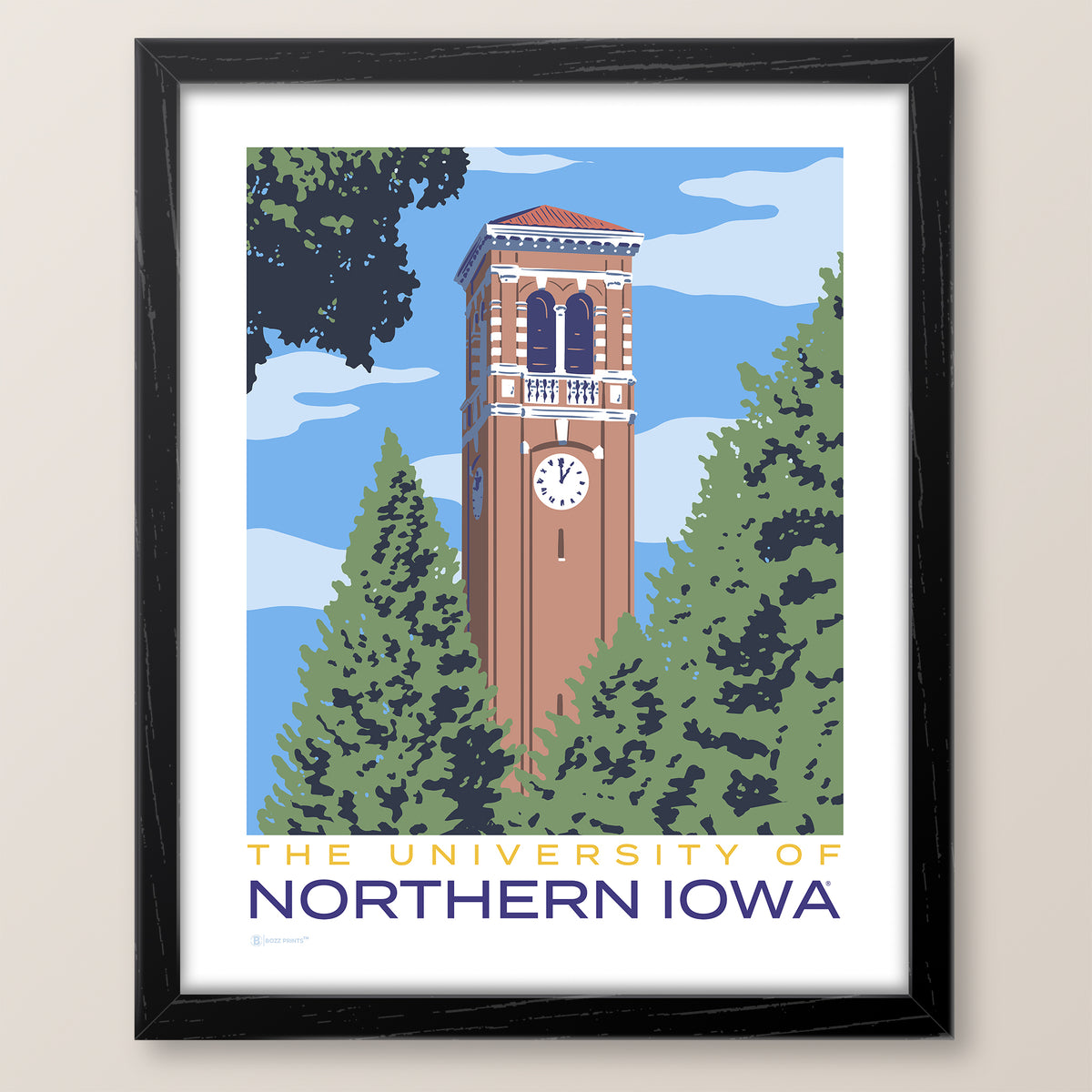 University of Northern Iowa Campanile Print