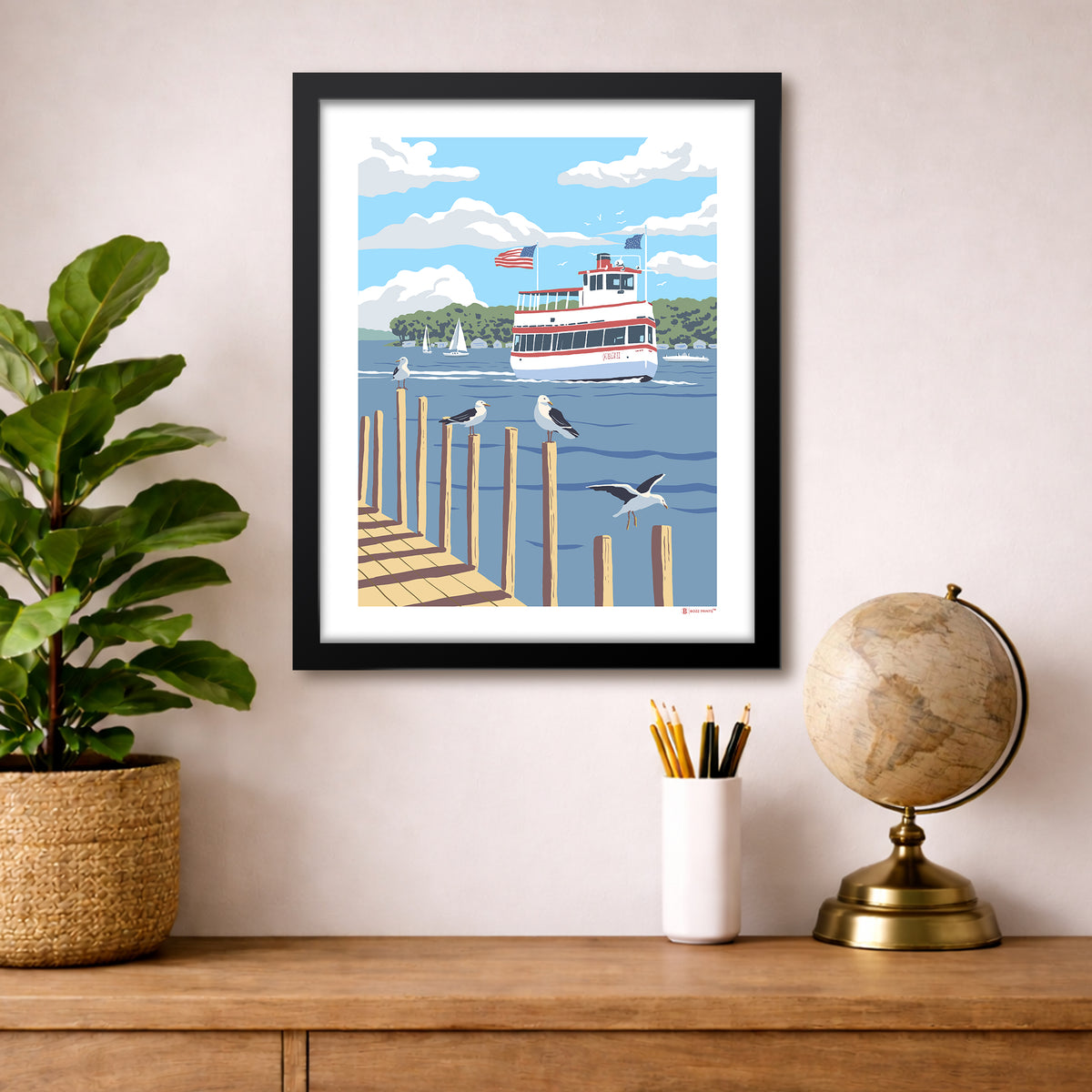 Okoboji Iowa Queen Print