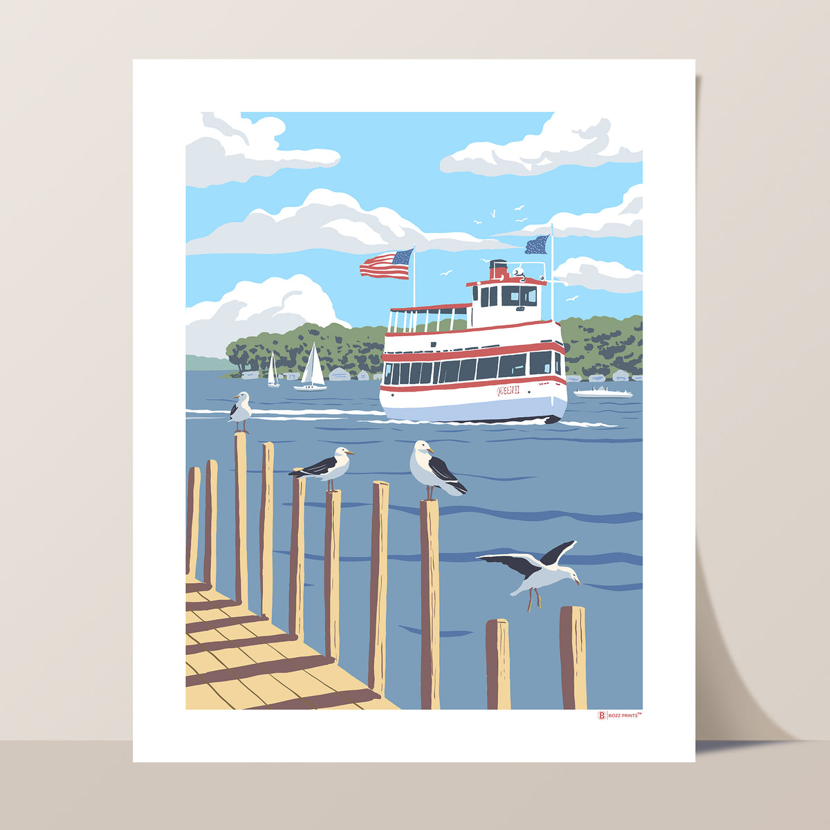 Okoboji Iowa Queen Print