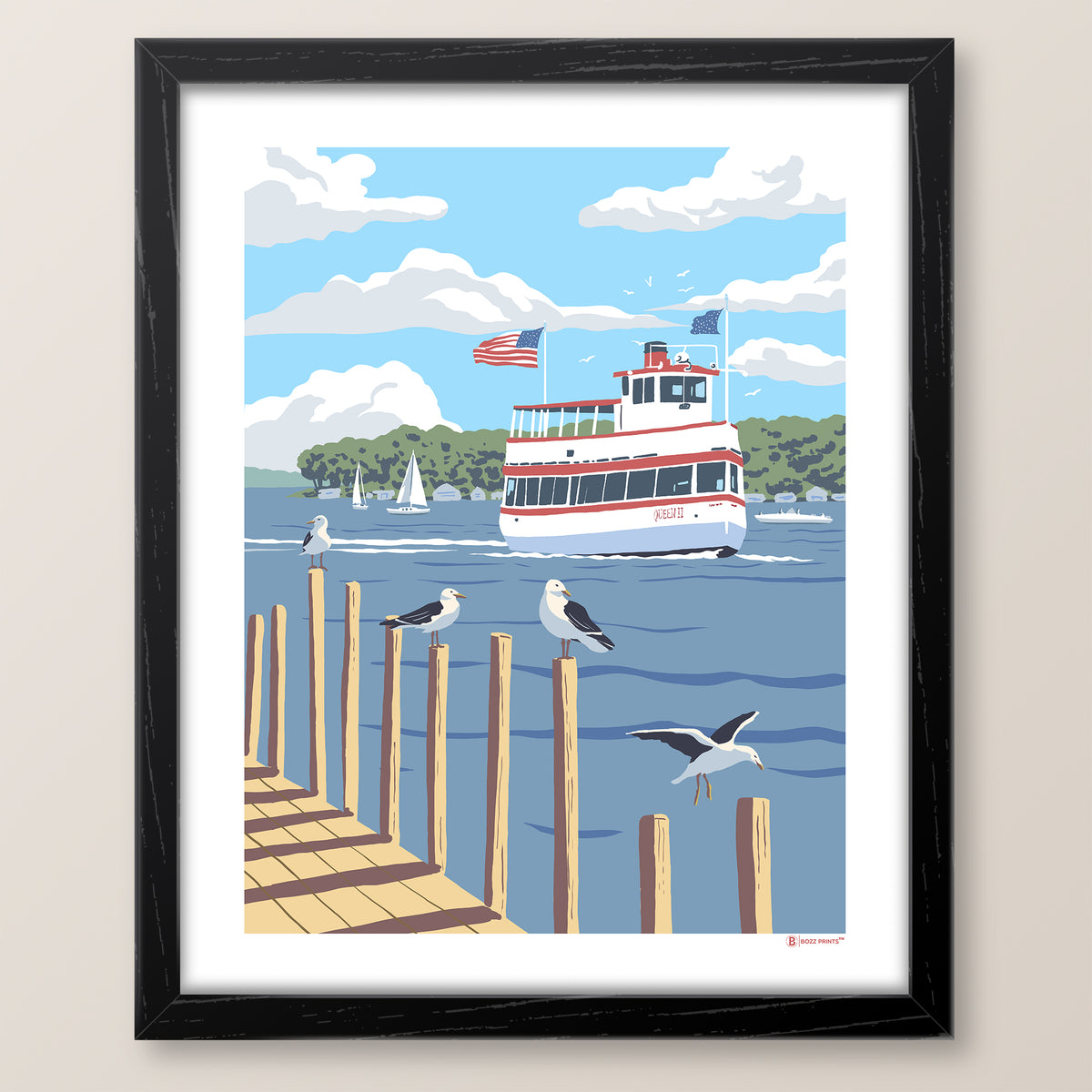 Okoboji Iowa Queen Print
