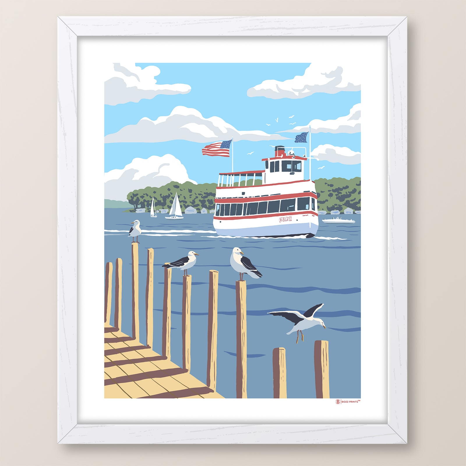 Okoboji Iowa Queen Print