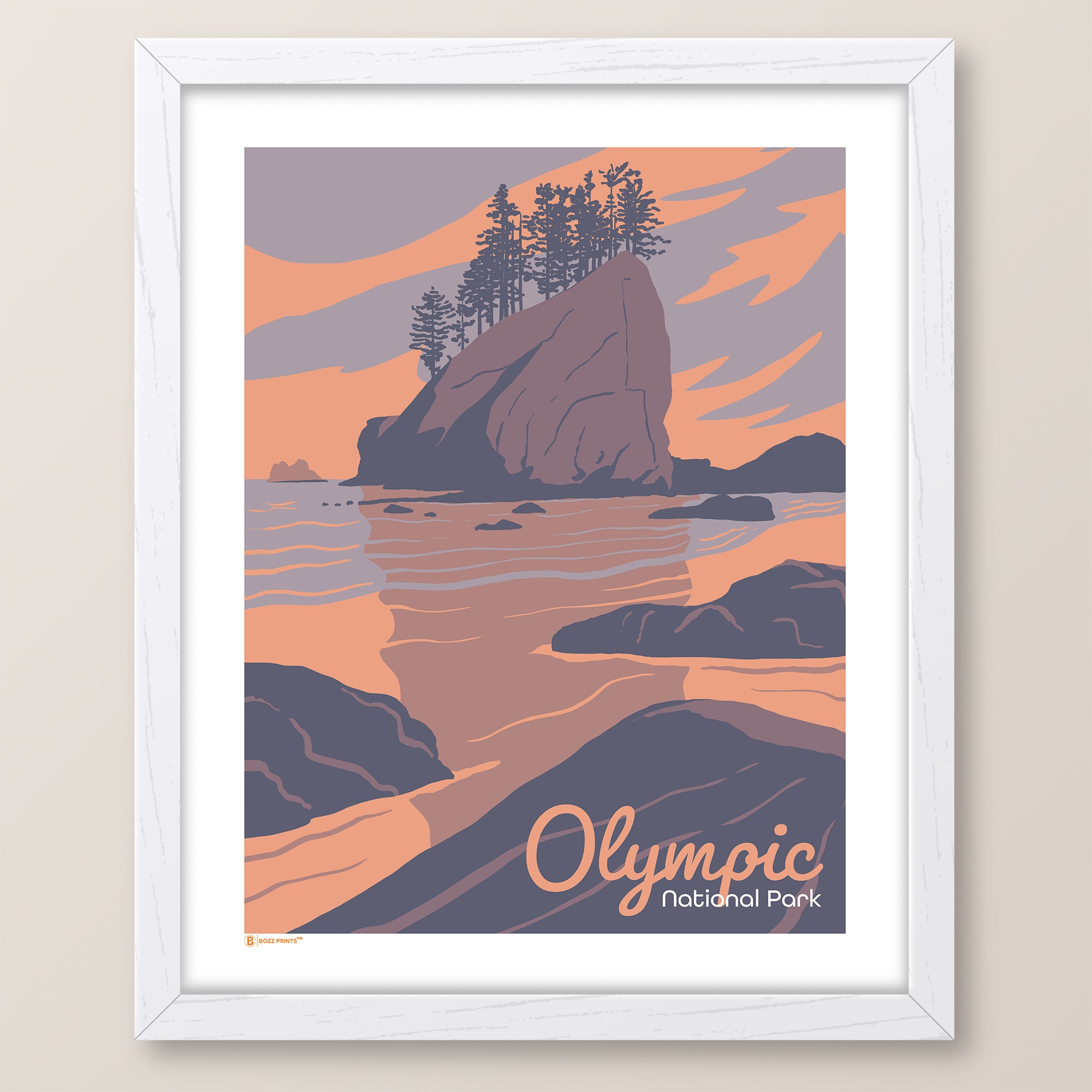 Olympic National Park Little James Island Washington Art Print