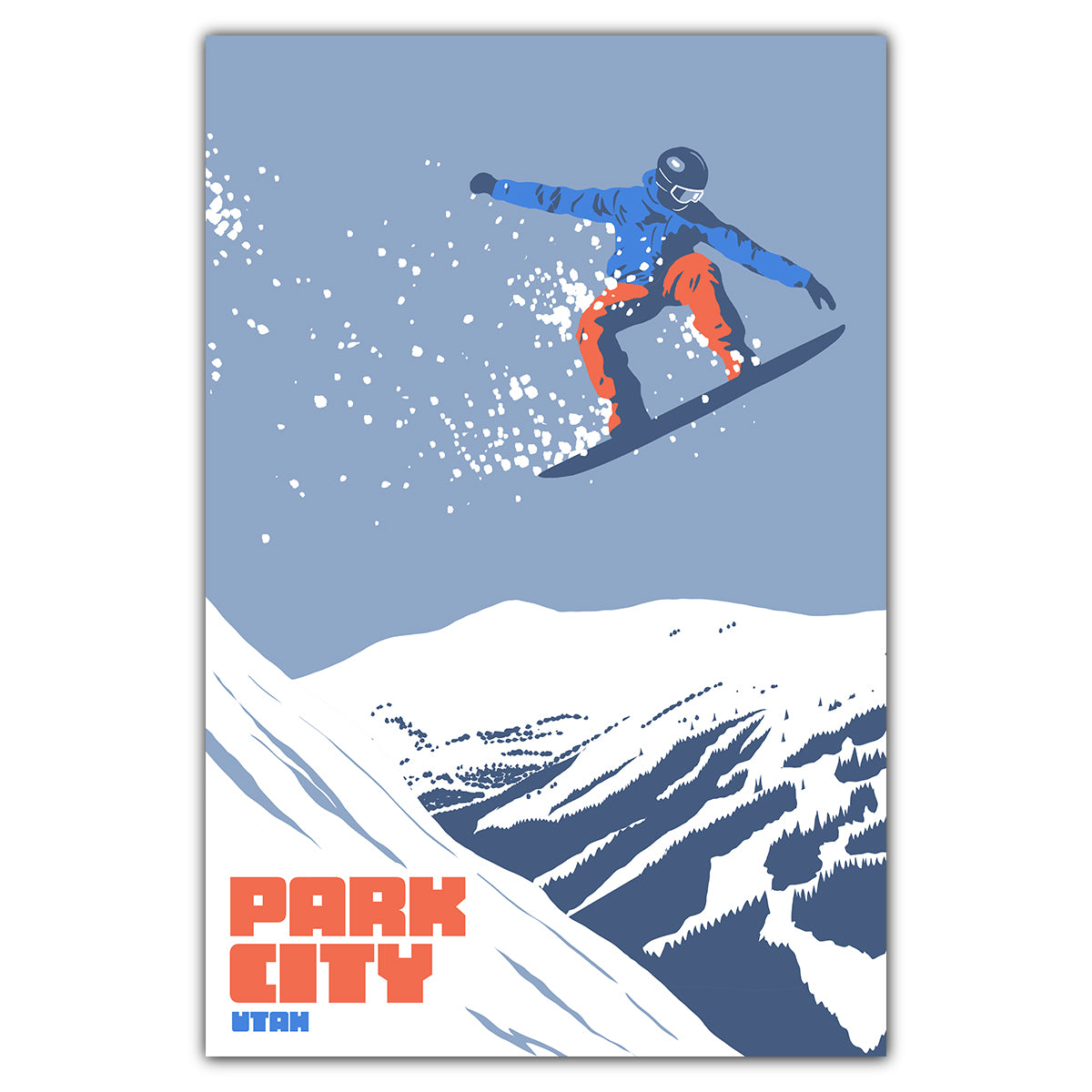 Park City Snowboarding Postcard