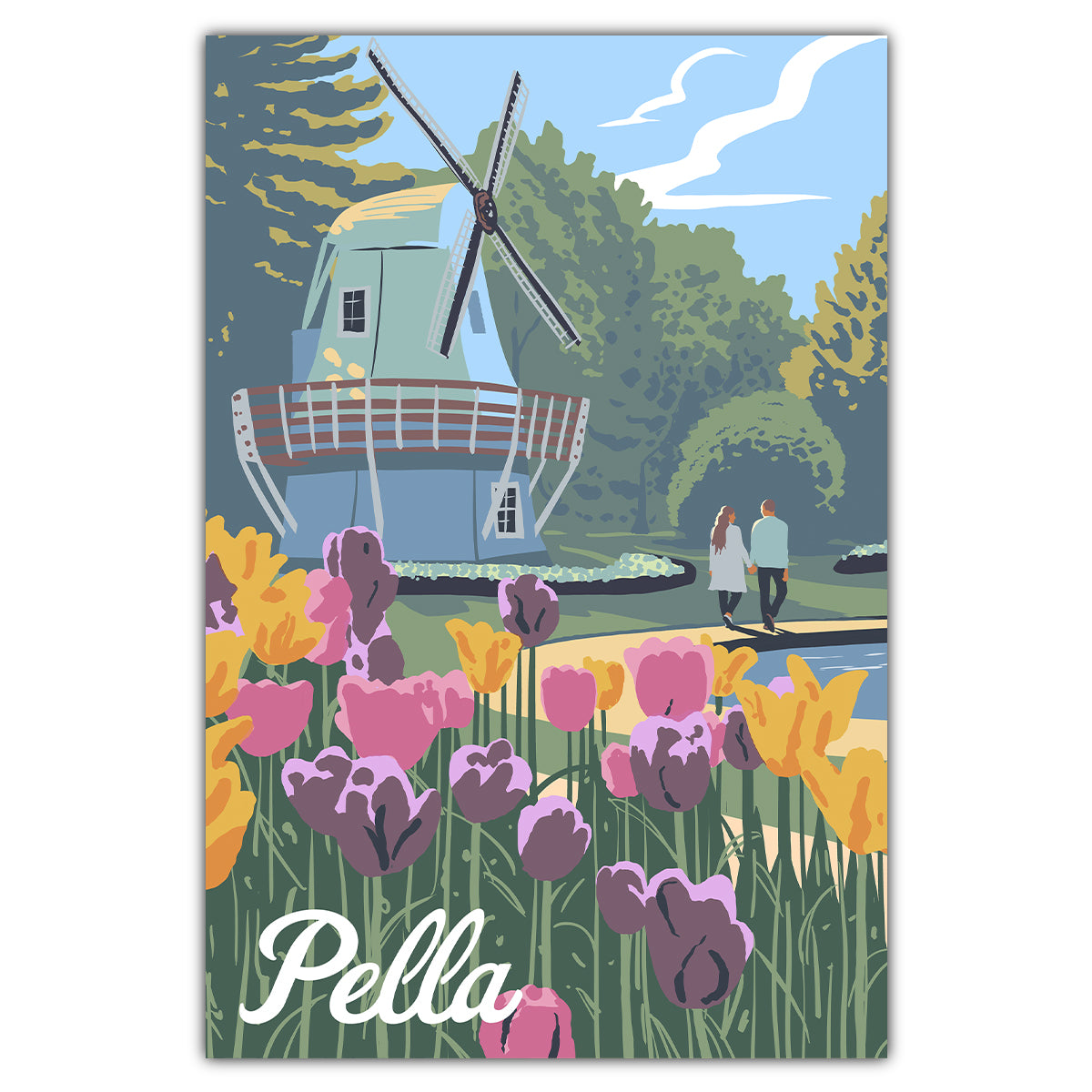 Pella Iowa Tulips Postcard