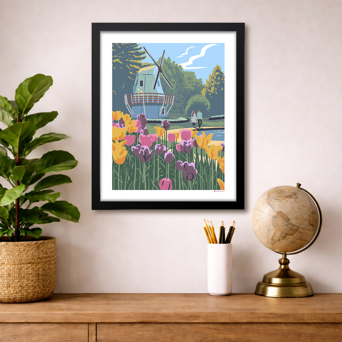 Pella Iowa Tulips Print