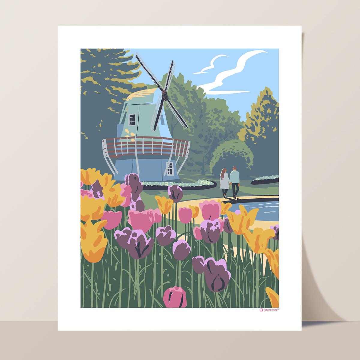 Pella Iowa Tulips Print