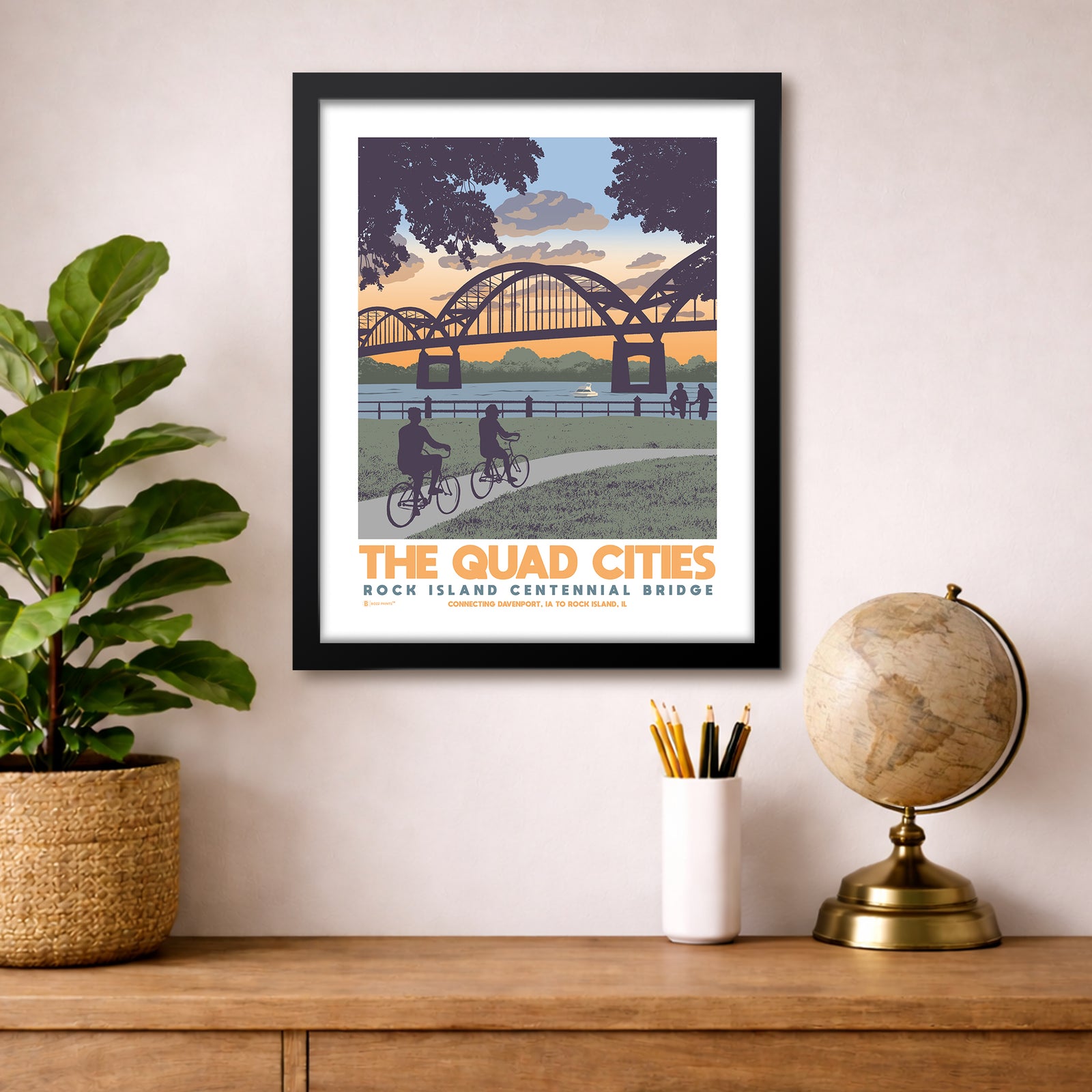 Quad Cities Centennial Bridge Print