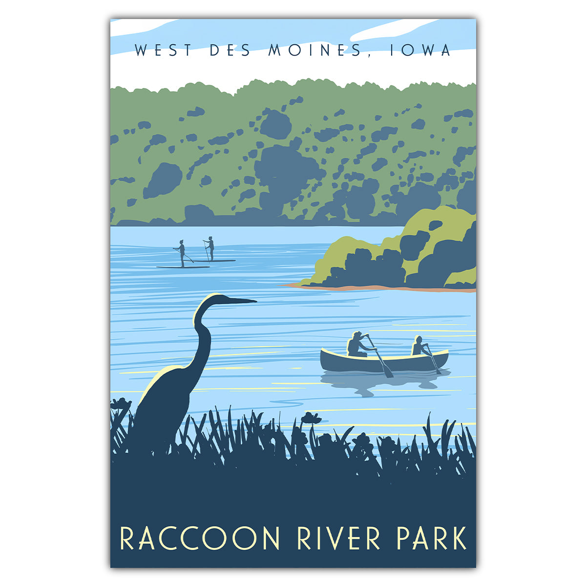 Raccoon River Park - West Des Moines Postcard