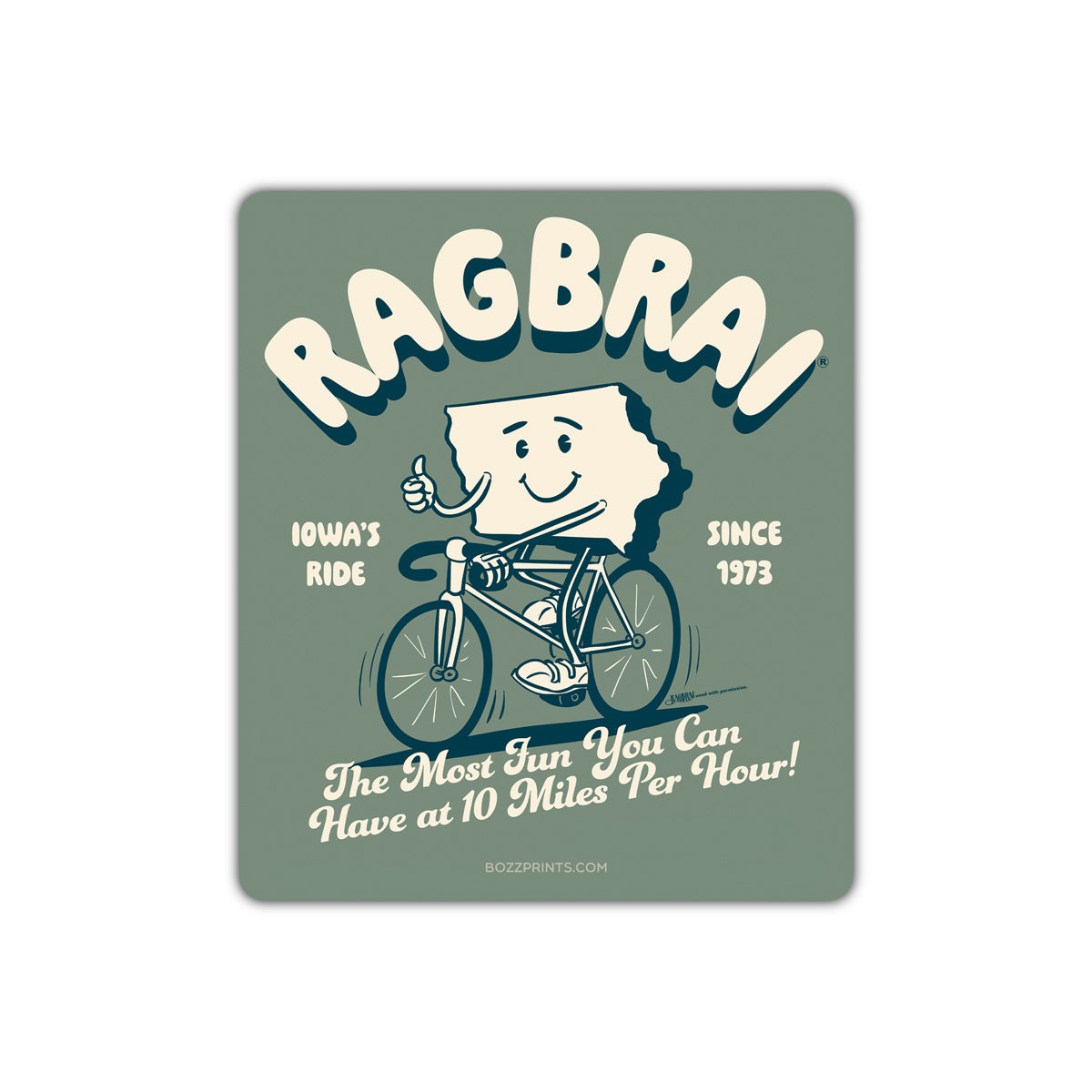 RAGBRAI Iowa Mascot Sticker