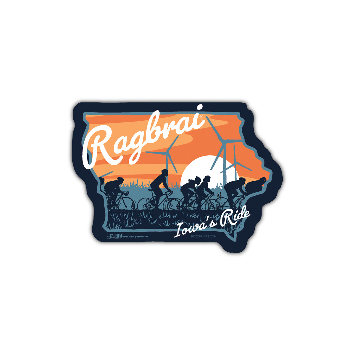 RAGBRAI Iowa's Ride Sunrise Sticker