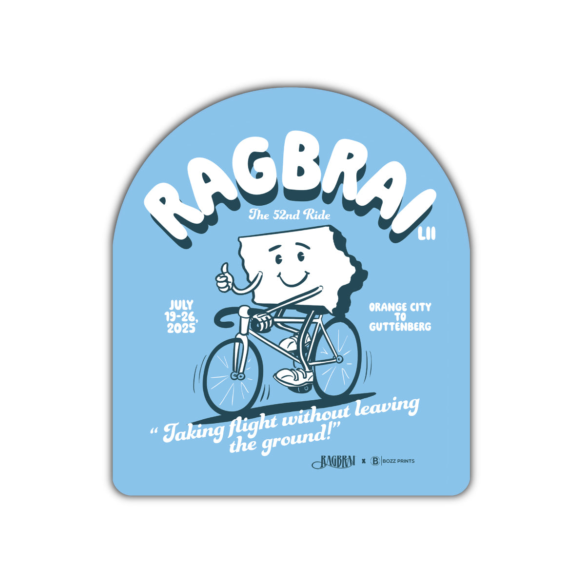 RAGBRAI LII Mascot Sticker