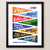 RAGBRAI LII Town Pennants Print