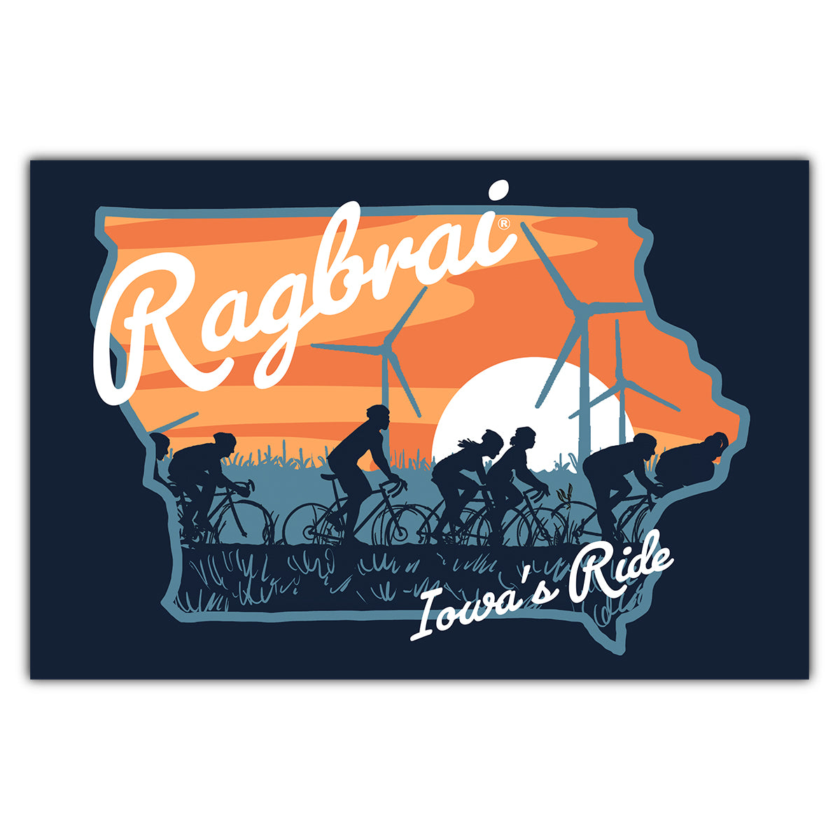 RAGBRAI Iowa's Ride Sunrise Postcard