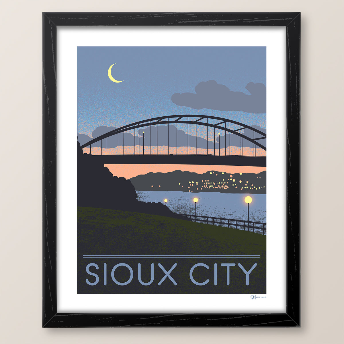 Sioux City Bridge Sunset Print