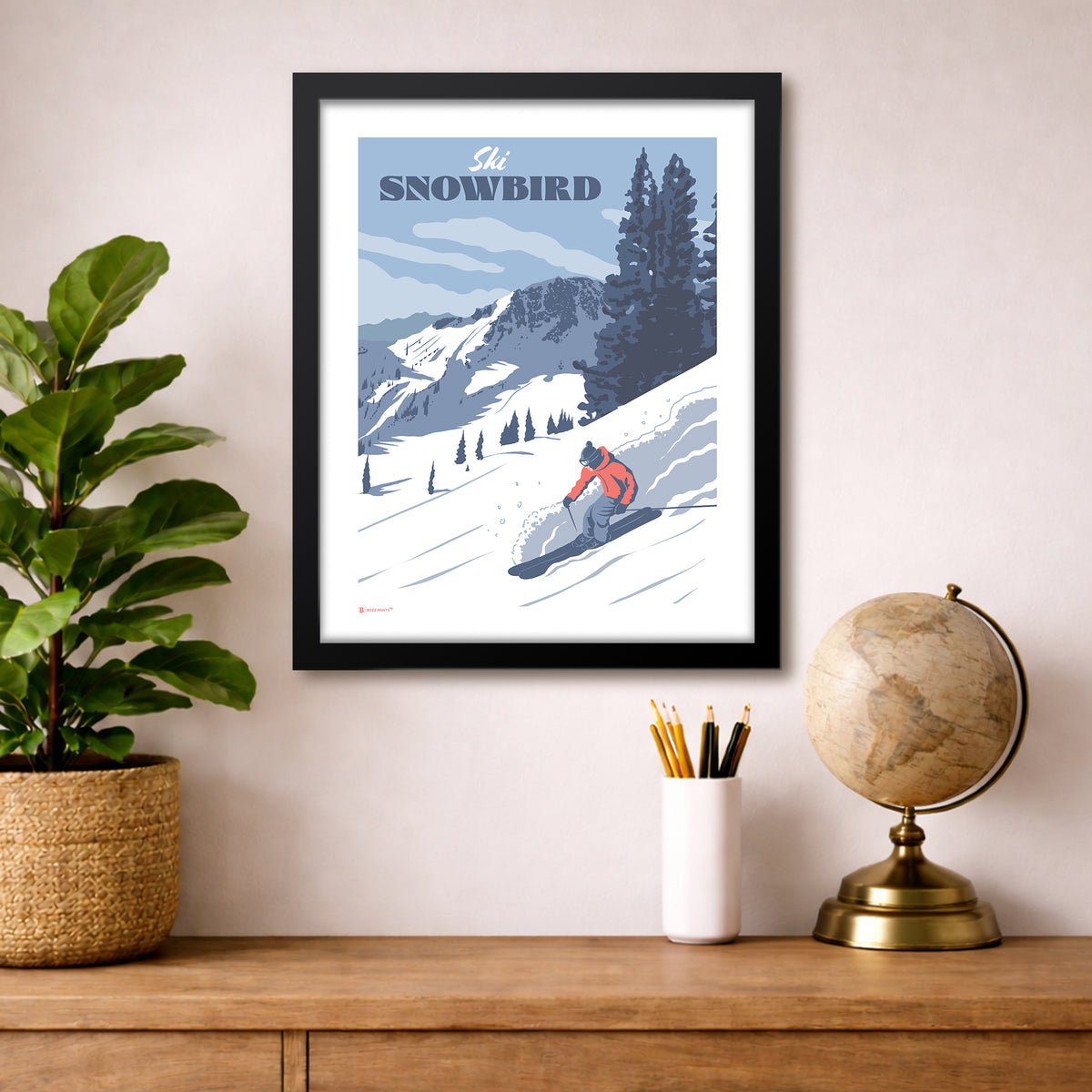 Ski Snowbird Print