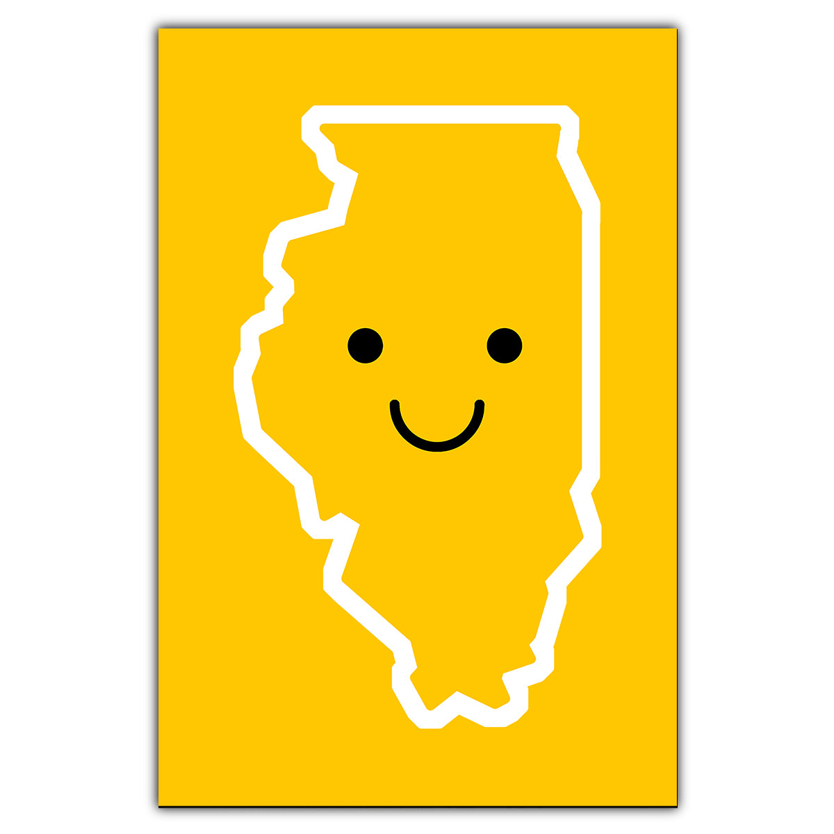 Smiley Face Illinois Postcard