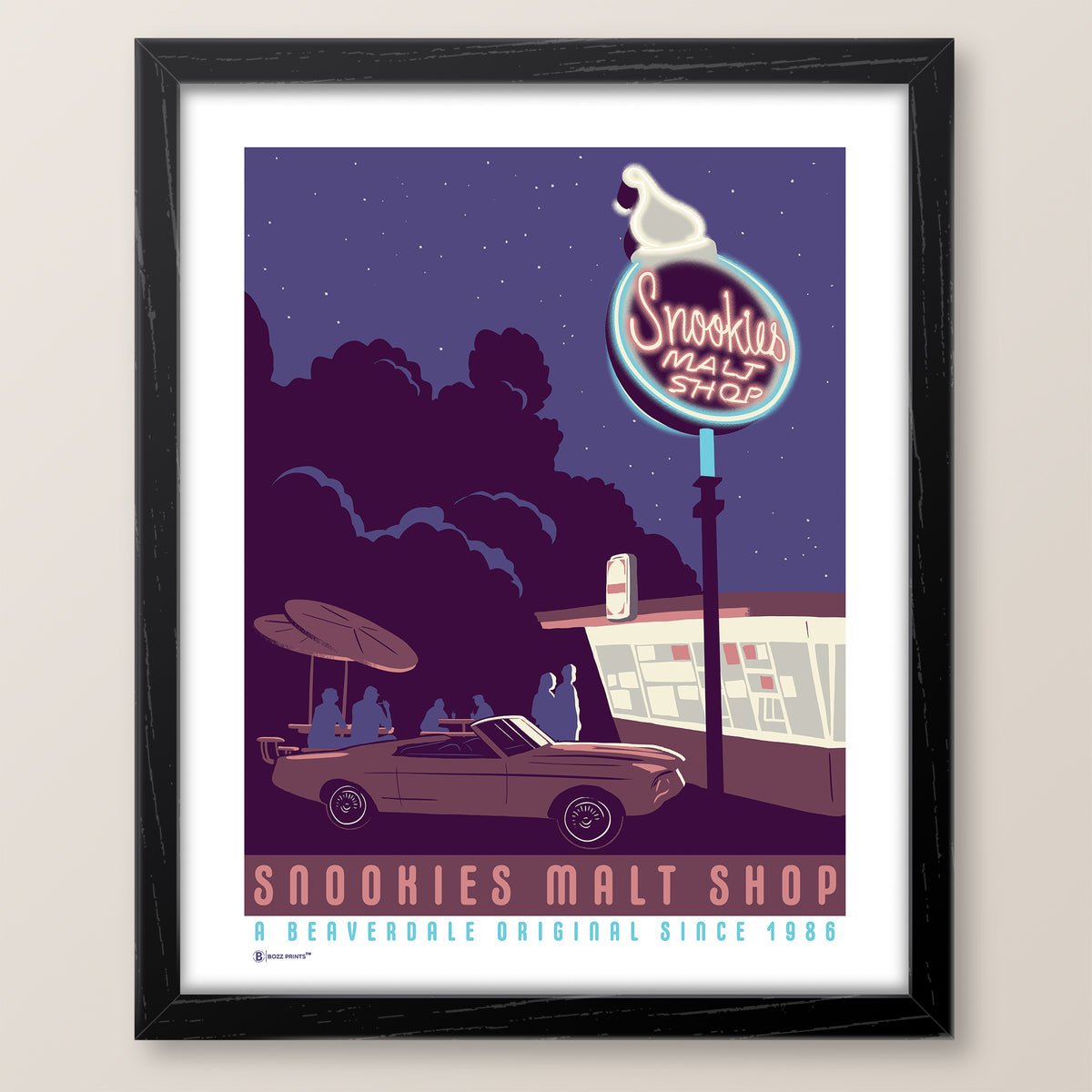 Snookies Malt Shop Print