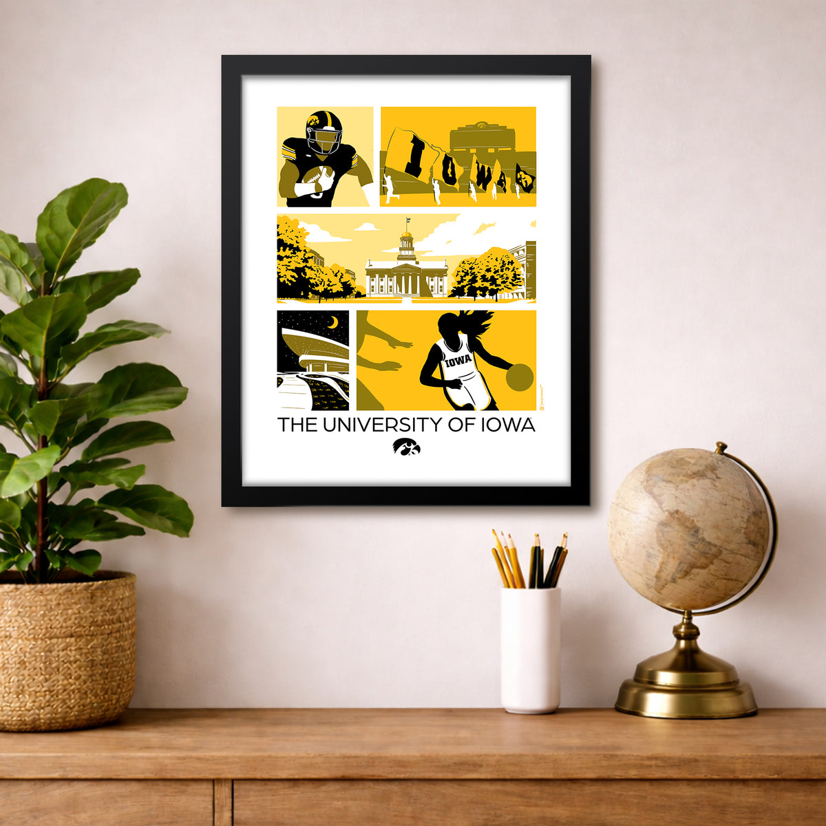 University of Iowa Icons Print