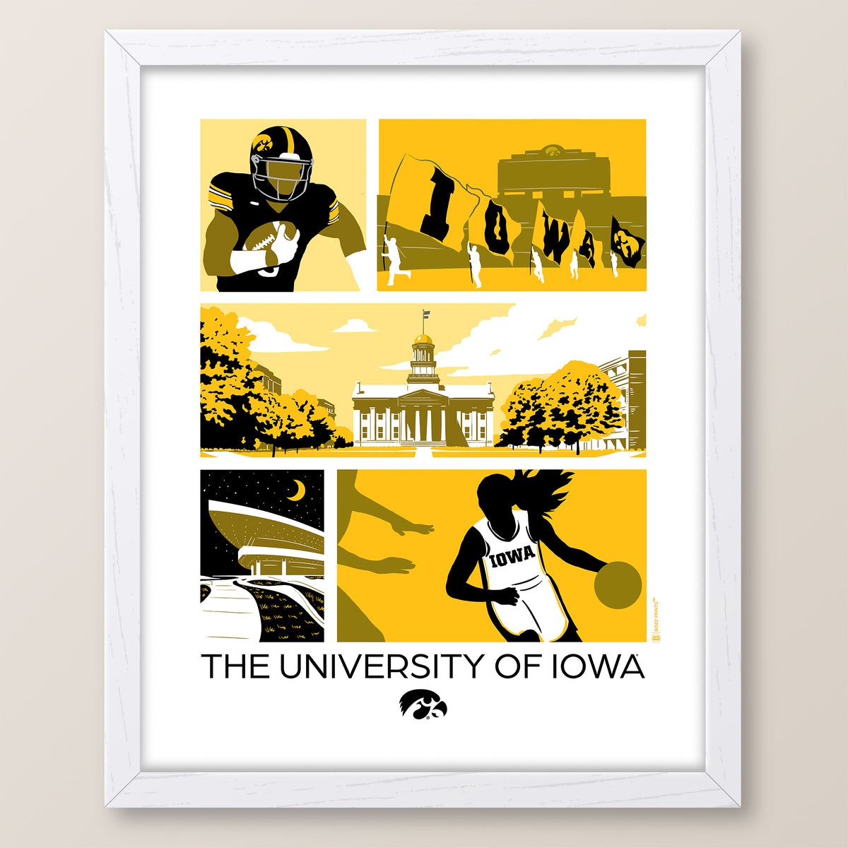University of Iowa Icons Print