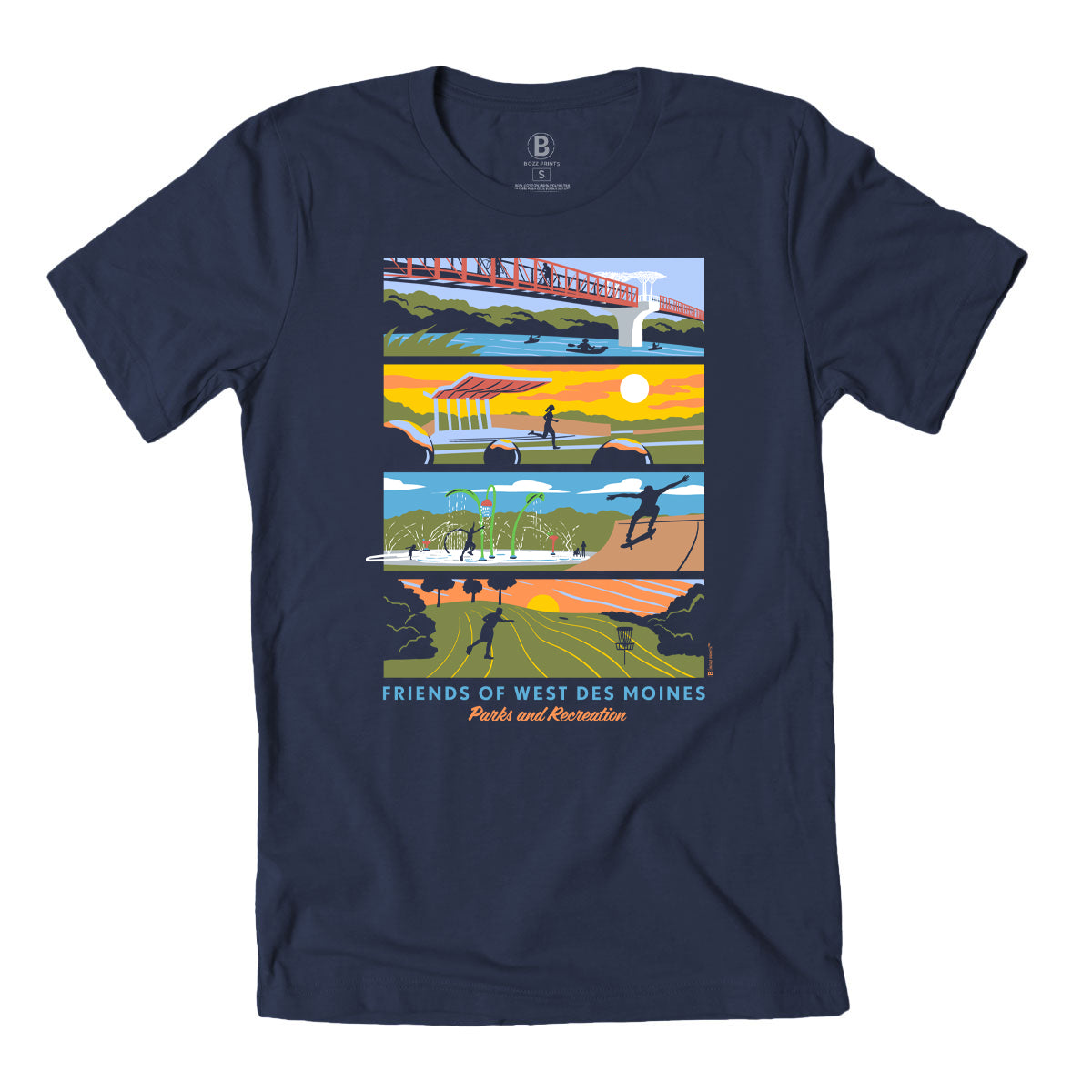Friends of West Des Moines Parks &amp; Recreation Landmarks T-Shirt