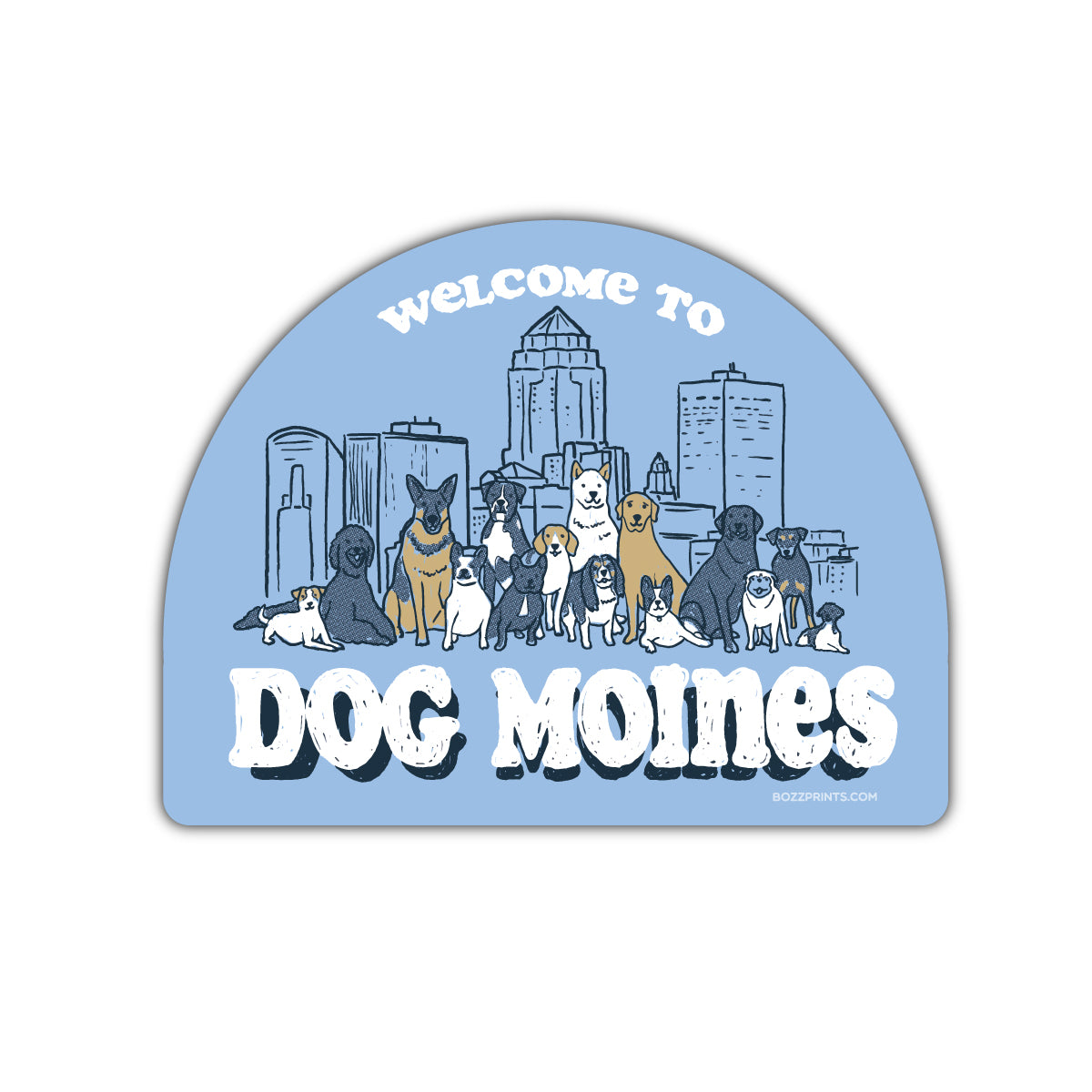Dog Moines Skyline