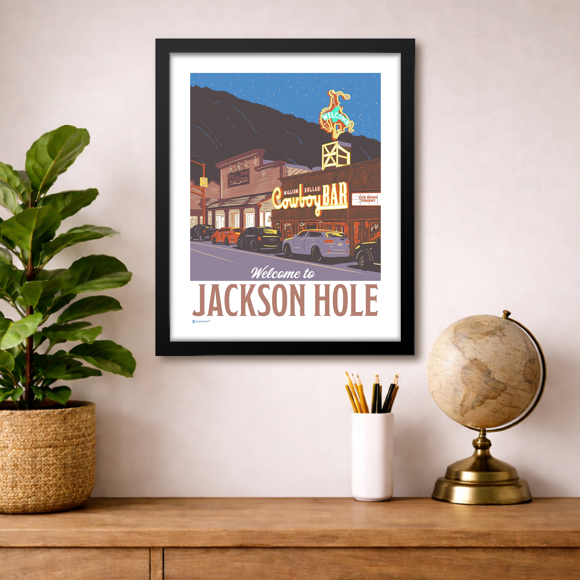 Welcome to Jackson Hole Art Print - Bozz Prints