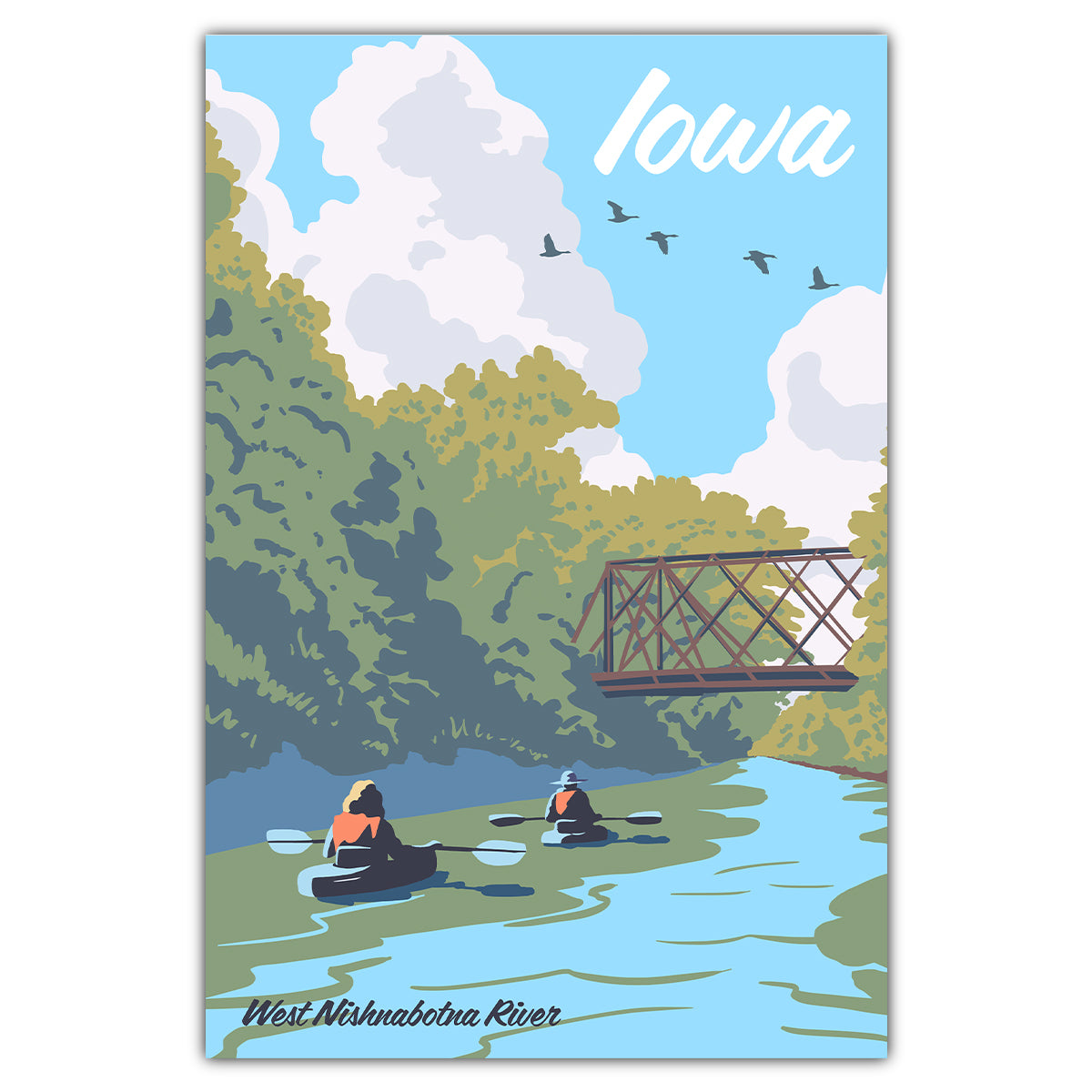 West Nishnabotna River Print Postcard