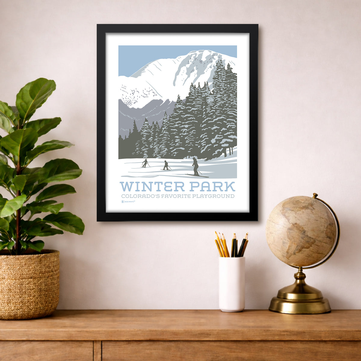 Winter Park Skiing Print
