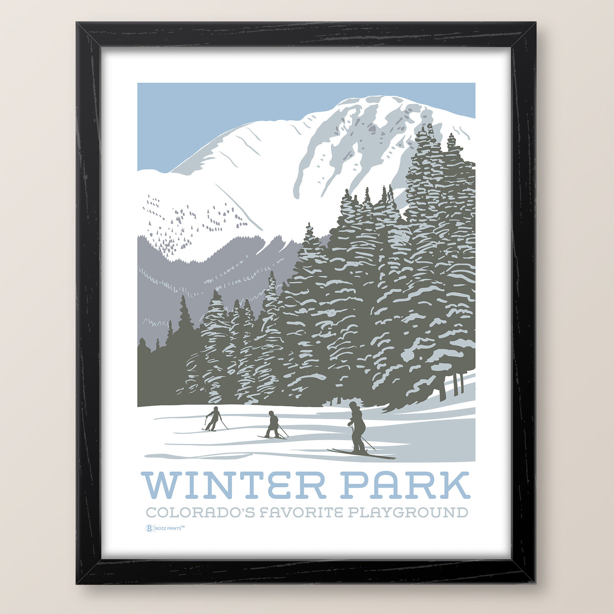 Winter Park Skiing Print