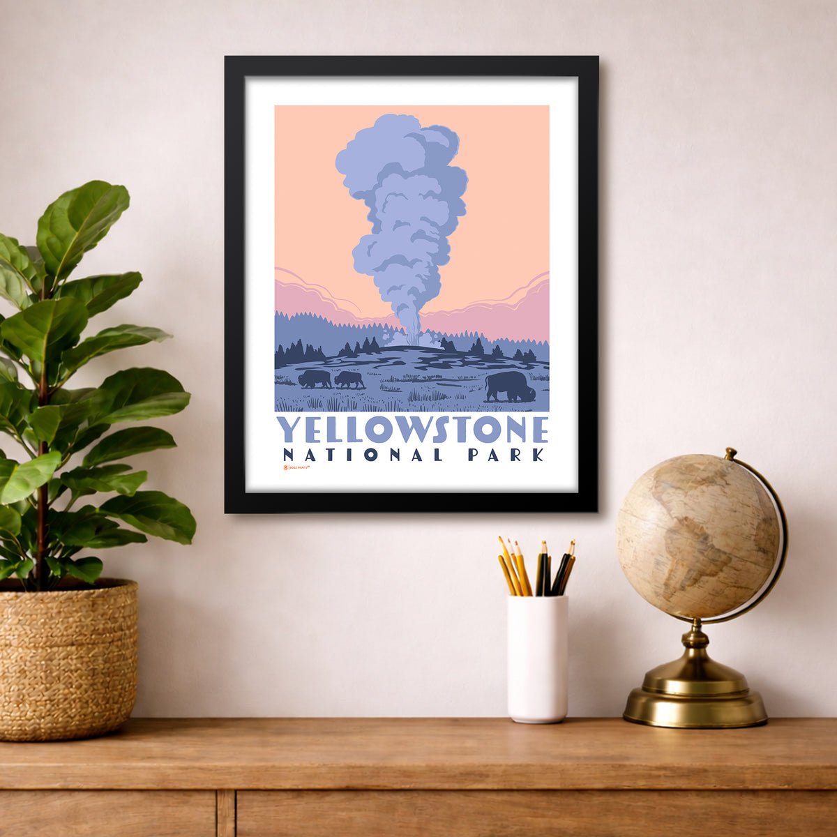 Yellowstone National Park Old Faithful Print
